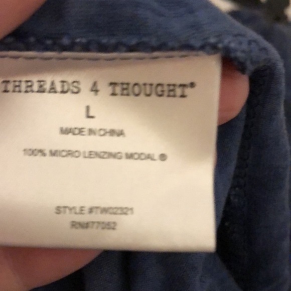🎉 5/$25 NWOT Threads 4 Thought Navy Modal Tee - Picture 11 of 13